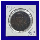 1832 Draped Bust Silver Half Dollar