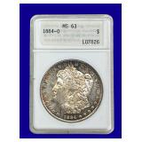 1884-O Morgan Silver Dollar ANA MS63