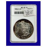 1904-O Morgan Silver Dollar ANACS MS63 PL