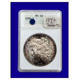 1896-S Morgan Silver Dollar ANA MS63