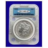 1886-P Morgan Silver Dollar GEC MS67