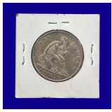 1853 Seated Liberty Silver Half Dollar