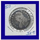 1828 Draped Bust Silver Half Dollar