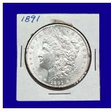 1891-P Morgan Silver Dollar