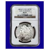 1880-S Morgan Silver Dollar NGC TOP-100 VAM-100 Crossbar MS64