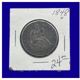 1848-O Seated Liberty Silver Half Dollar