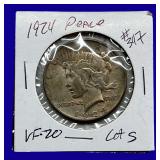 1924-P Peace Silver Dollar