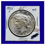 1925-S Peace Silver Dollar