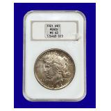 1921-P Peace Silver Dollar NCGS MS62