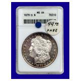 1879-S Morgan Silver Dollar ANACS MS64