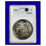 1904-S Morgan Silver Dollar ANA MS63
