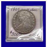 1807 Draped Bust Small Stars Silver Half Dollar