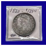 1820 Draped Bust Silver Half Dollar