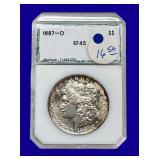 1887-O Morgan Silver Dollar PCI EF45