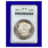 1895-S Morgan Silver Dollar ANACS MS63