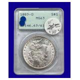 1883-O Morgan Silver Dollar PCGS MS63