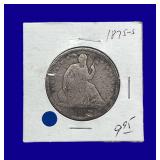 1875-S Seated Liberty Silver Half Dollar