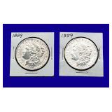 1889-P Morgan Silver Dollars