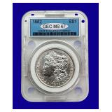 1882-P Morgan Silver Dollar GEC MS67