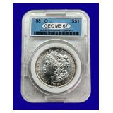 1881-O Morgan Silver Dollar GEC MS67