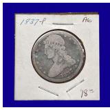 1837-P Draped Bust Silver Half Dollar