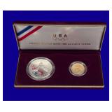 US Mint 1988 "Olympic Coins" Gold & Silver Coin Set