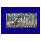 10 Ounce Wall Street Mint Silver Bar