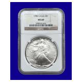 1986 Silver Eagle NGC MS69