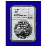 1989 Silver Eagle NGC MS69