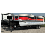 2007 Harris Flotebote 240 Classic Pontoon Boat & 2007 Trail Star Trailer