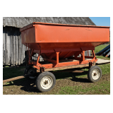Gravity Wagon Dry Fertilizer Tender on Sears Running Gear