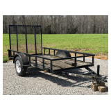 Bumper Hitch Flatbed Utility Trailer - NO TITLE
