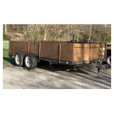 1976 ASM Bumper Hitch Flatbed Trailer