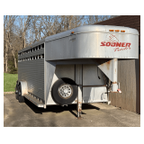 2000 Sooner Aluminum GM Livestock Trailer