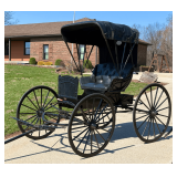 Late 1800s Restored Horse Drawn Surrey with Fold Down Top