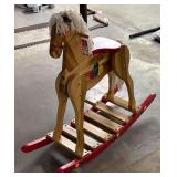 Amish Built Child's Wooden Rocking Horse