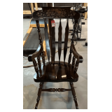 Harvest Theme Wooden Rocking Chair