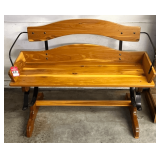 Amish Built Buckboard Wooden Bench