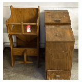 Amish Built Wooden High Chair, Tater & Waste Can