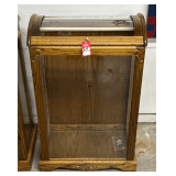 Amish Built Oak Glass Quilt Display Racks