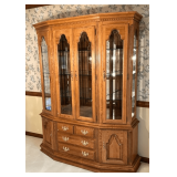 Keller Oak Lighted Cabinet