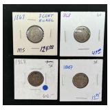 1867-1869 3 Cent Coins