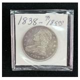 1838 Draped Bust Silver Half Dollar