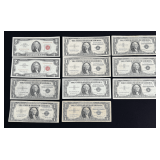 1963 $2 Red Seal Notes & 1935-1957 Blue Seal $ Notes