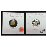 1853 California & 1901 Eureka California Gold Pieces