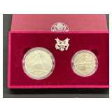 US Mint 1992 'Olympic' 2-CoinSilver Set