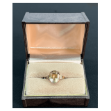 14K Gold Women's Ring with Citrine Stone