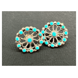Silver Earrings with Turquoise