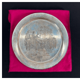 Sterling Silver Danbury Mint 'No. 3911 Washington at Valley Forge 1777' Commemorative Plate