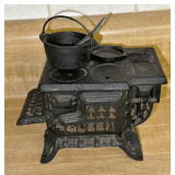 Queen Cast Iron Toy Wood Cookstove